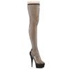 Pleaser - DELIGHT3009 Cuissardes à plateforme - Noir Product image
